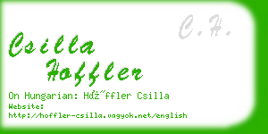 csilla hoffler business card